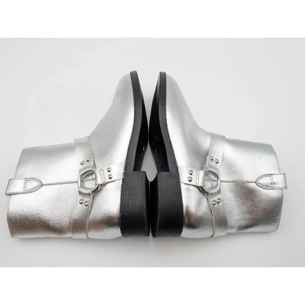 Dolce Vita Minnow Metallic Harness Bootie Side Zip Girls Silver Size US5